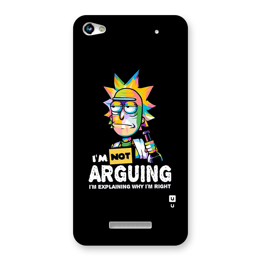 Not Arguing Explaining Back Case for Micromax Hue 2