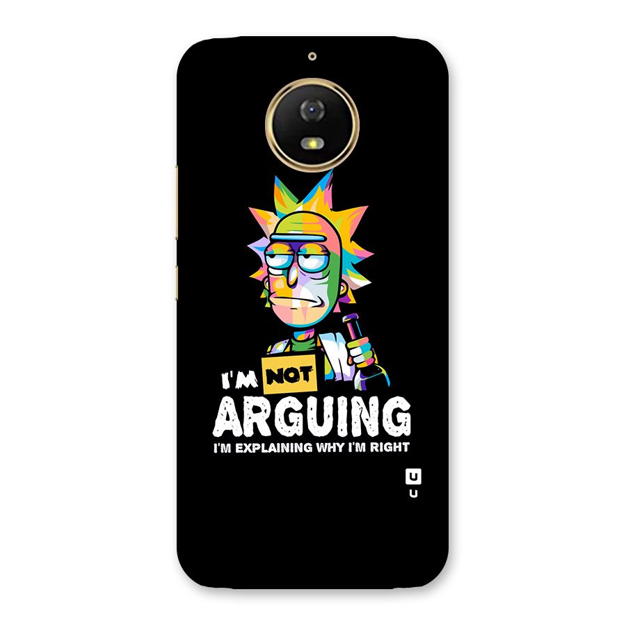 Not Arguing Explaining Back Case for Moto G5s
