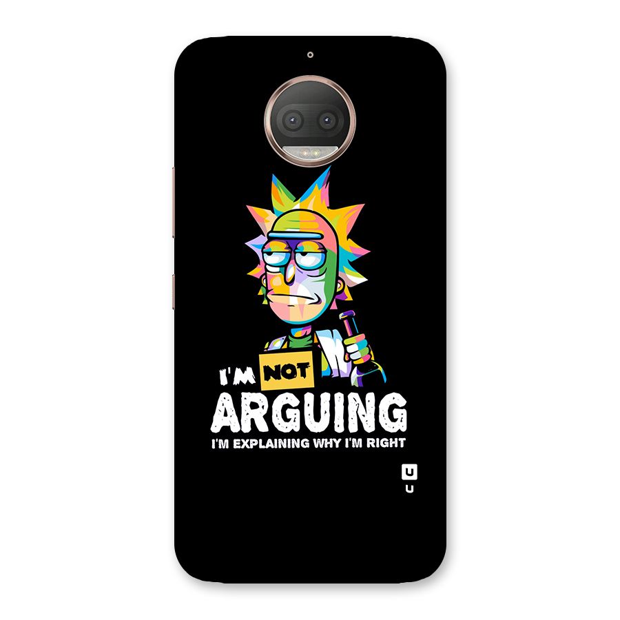 Not Arguing Explaining Back Case for Moto G5s Plus