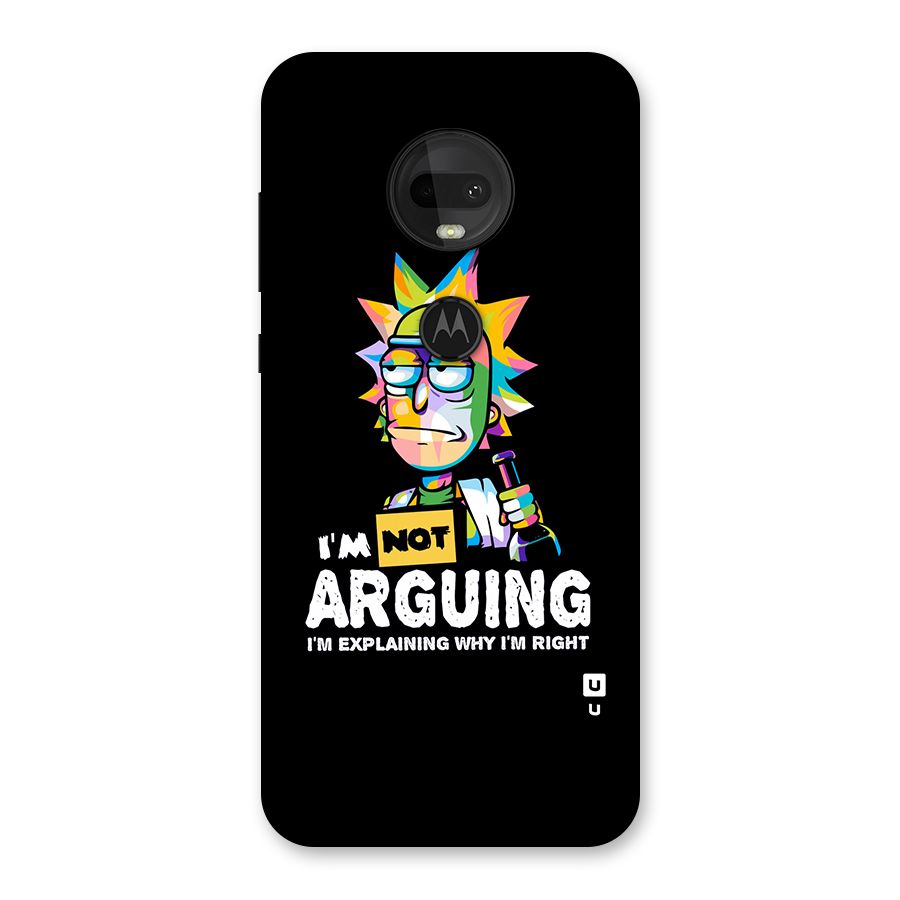 Not Arguing Explaining Back Case for Moto G7