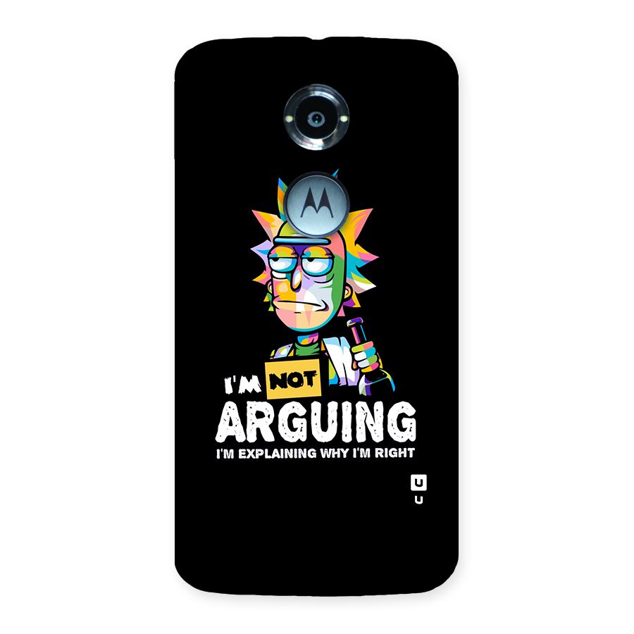 Not Arguing Explaining Back Case for Moto X 2nd Gen