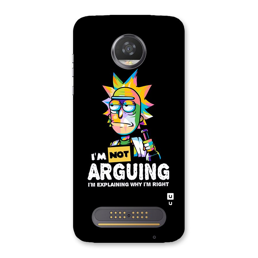 Not Arguing Explaining Back Case for Moto Z2 Play