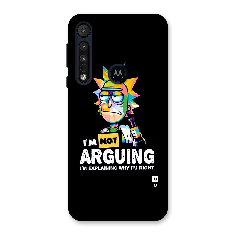 Not Arguing Explaining Back Case for Motorola One Macro