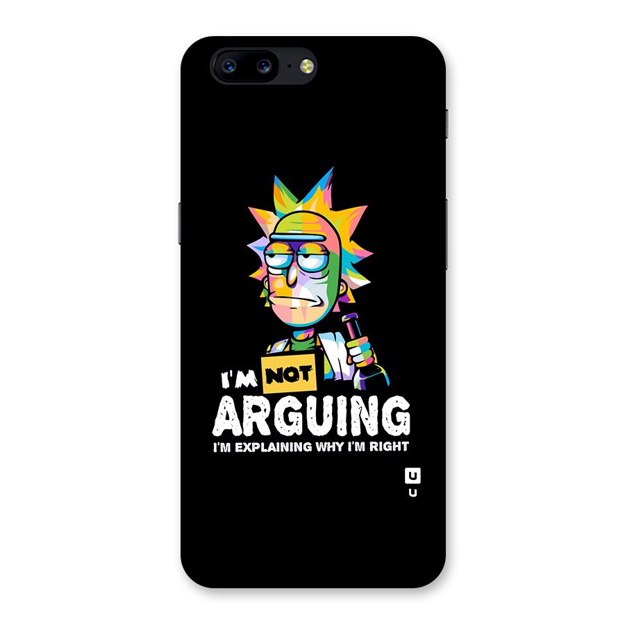 Not Arguing Explaining Back Case for OnePlus 5