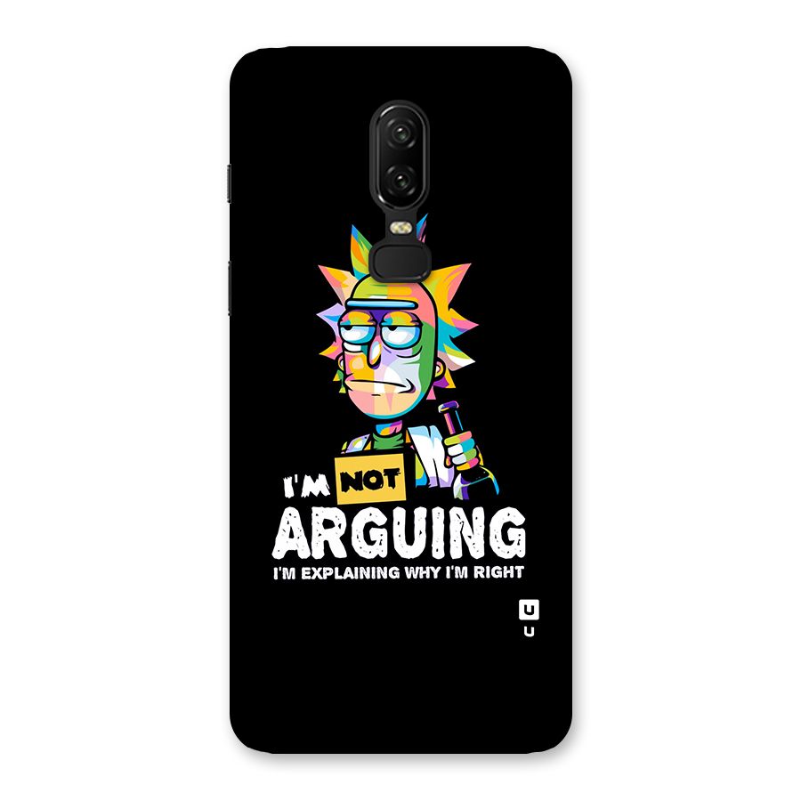 Not Arguing Explaining Back Case for OnePlus 6