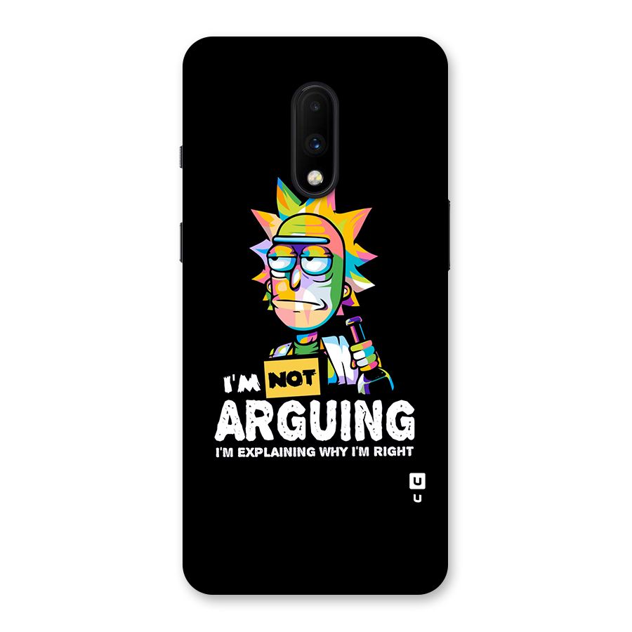 Not Arguing Explaining Back Case for OnePlus 7