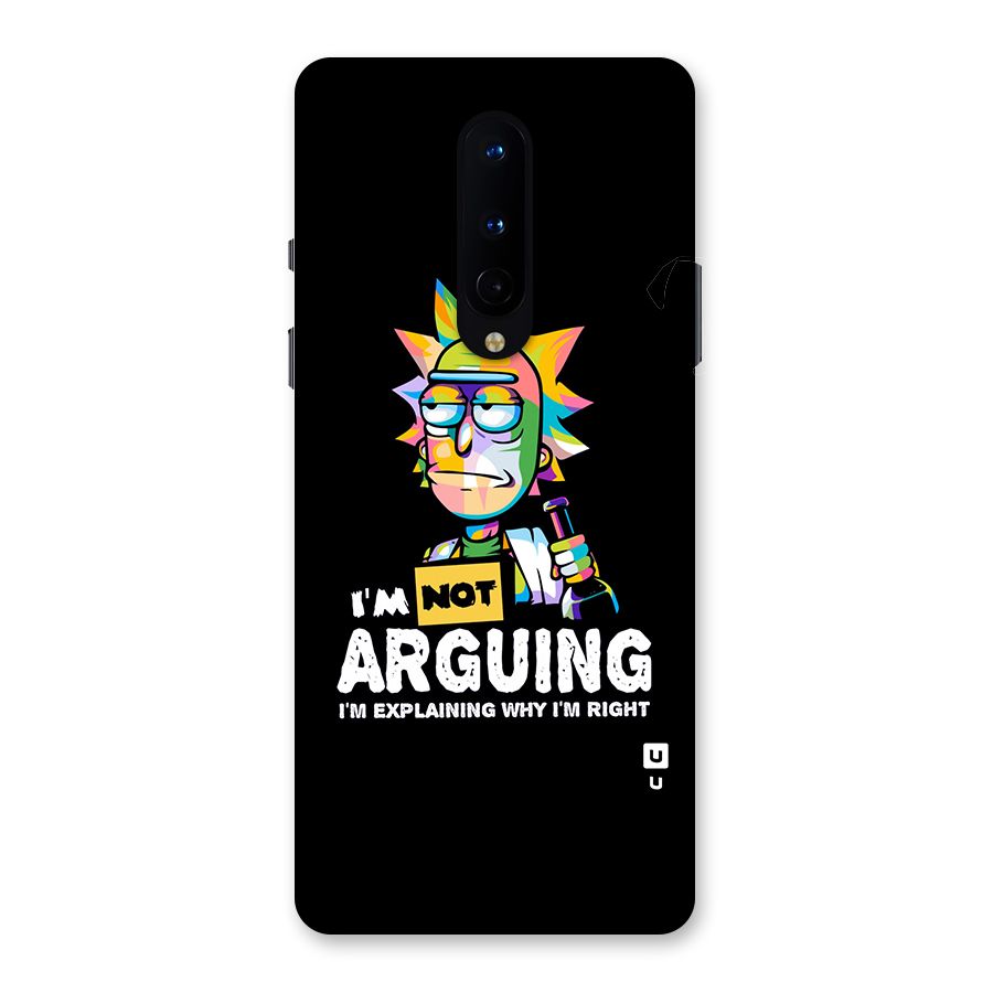 Not Arguing Explaining Back Case for OnePlus 8