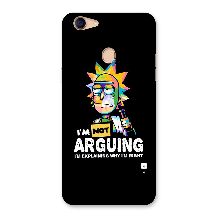 Not Arguing Explaining Back Case for Oppo F5 Youth