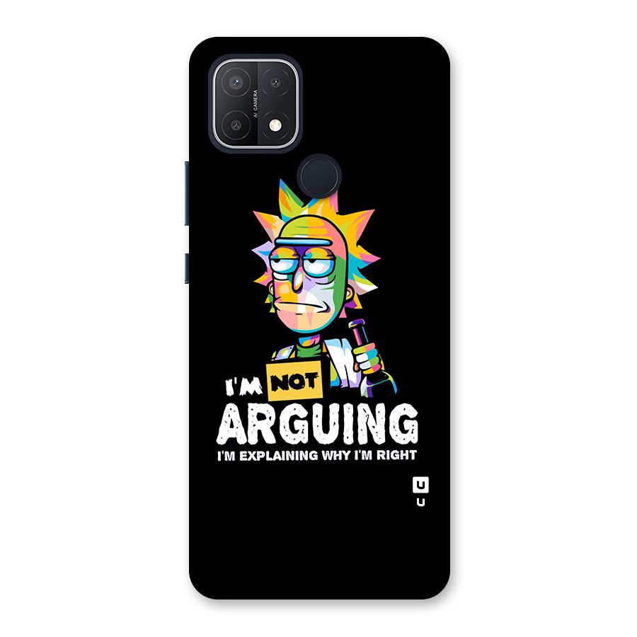 Not Arguing Explaining Back Case for Oppo A15
