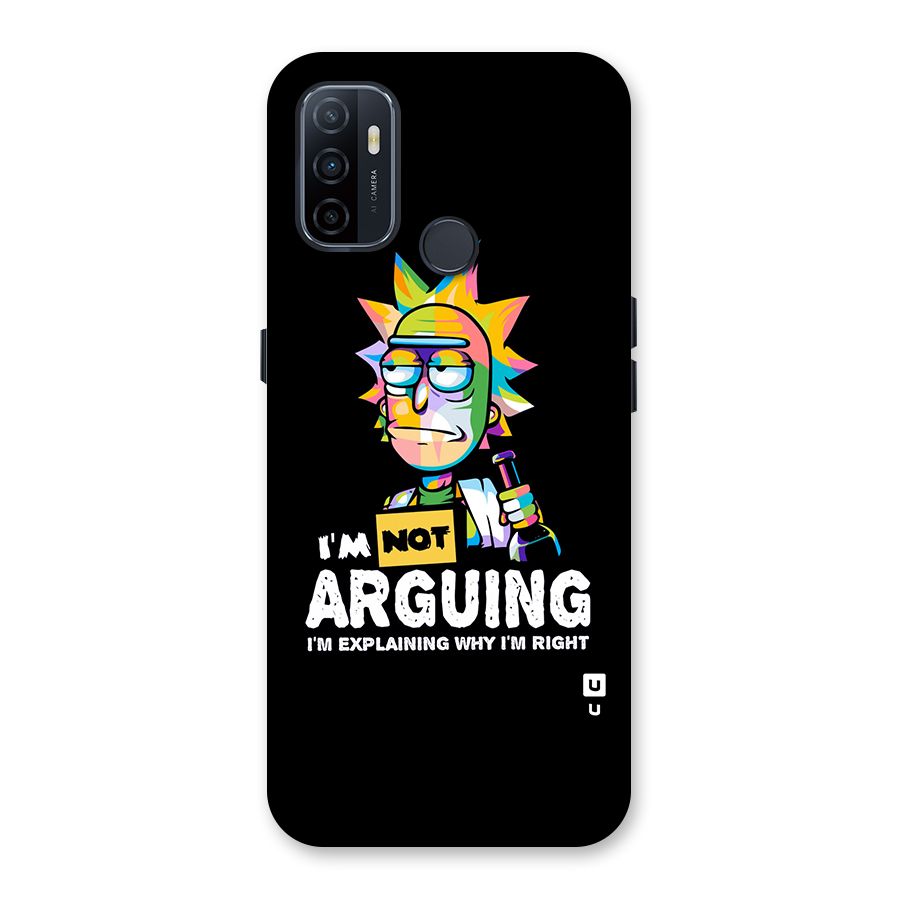 Not Arguing Explaining Back Case for Oppo A32