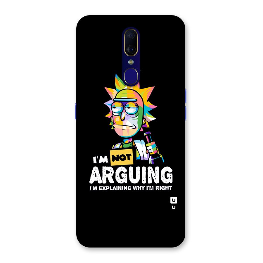 Not Arguing Explaining Back Case for Oppo A9