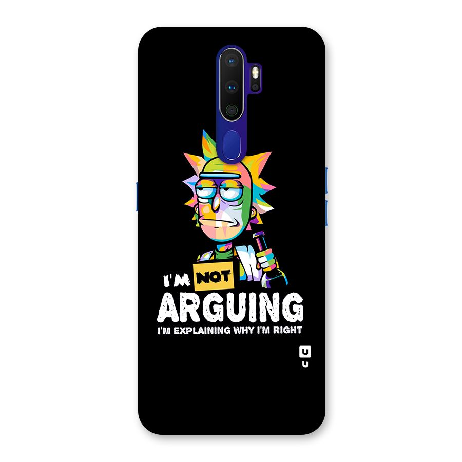 Not Arguing Explaining Back Case for Oppo A9 (2020)