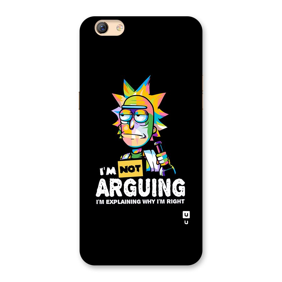 Not Arguing Explaining Back Case for Oppo F3 Plus
