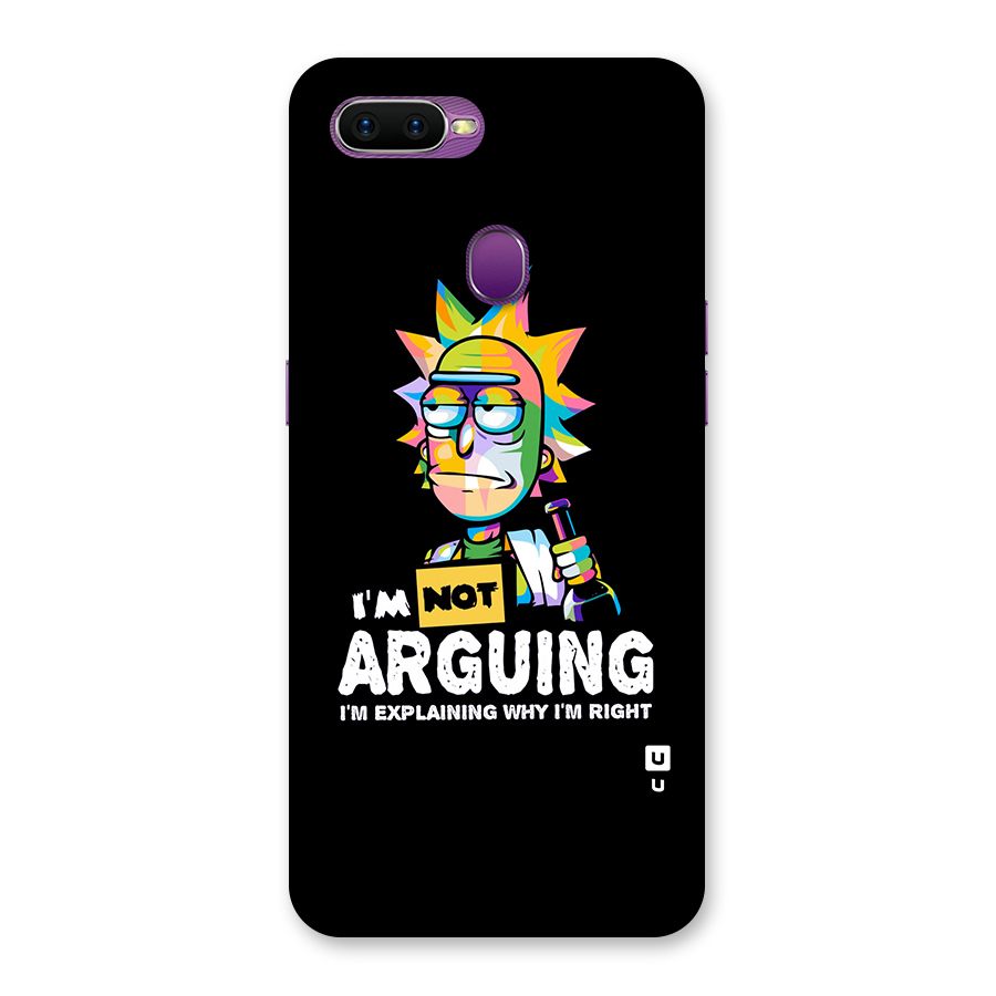 Not Arguing Explaining Back Case for Oppo F9
