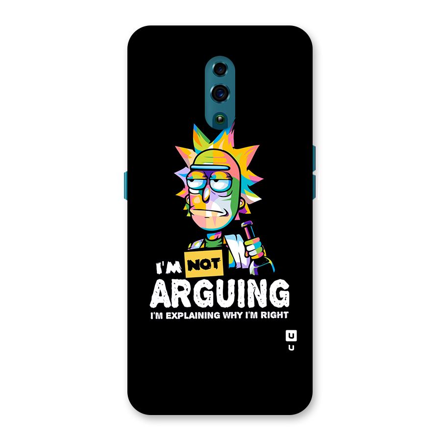 Not Arguing Explaining Back Case for Oppo Reno