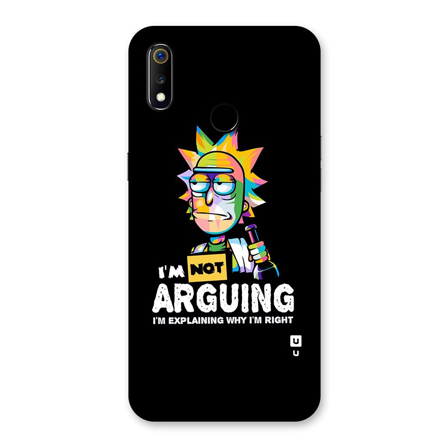 Not Arguing Explaining Back Case for Realme 3