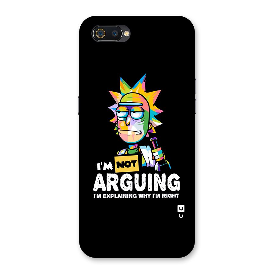 Not Arguing Explaining Back Case for Realme C2