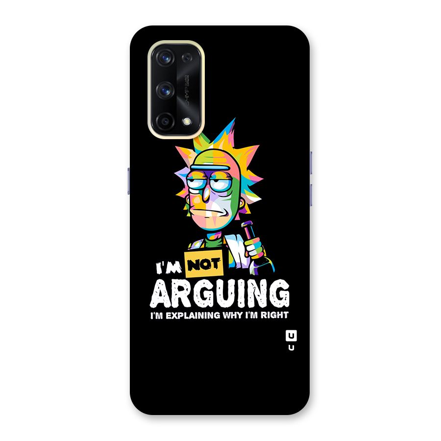 Not Arguing Explaining Glass Back Case for Realme X7 Pro