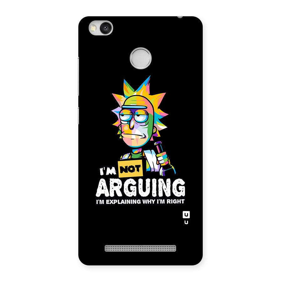 Not Arguing Explaining Back Case for Redmi 3S Prime