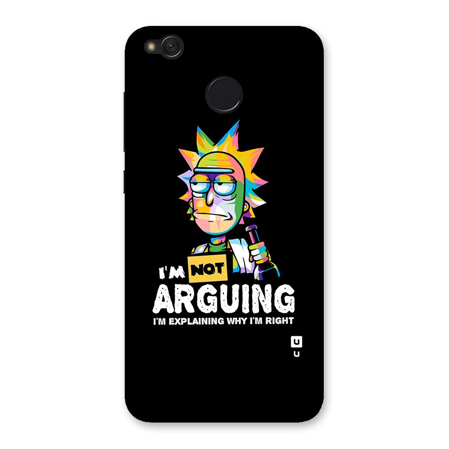 Not Arguing Explaining Back Case for Redmi 4