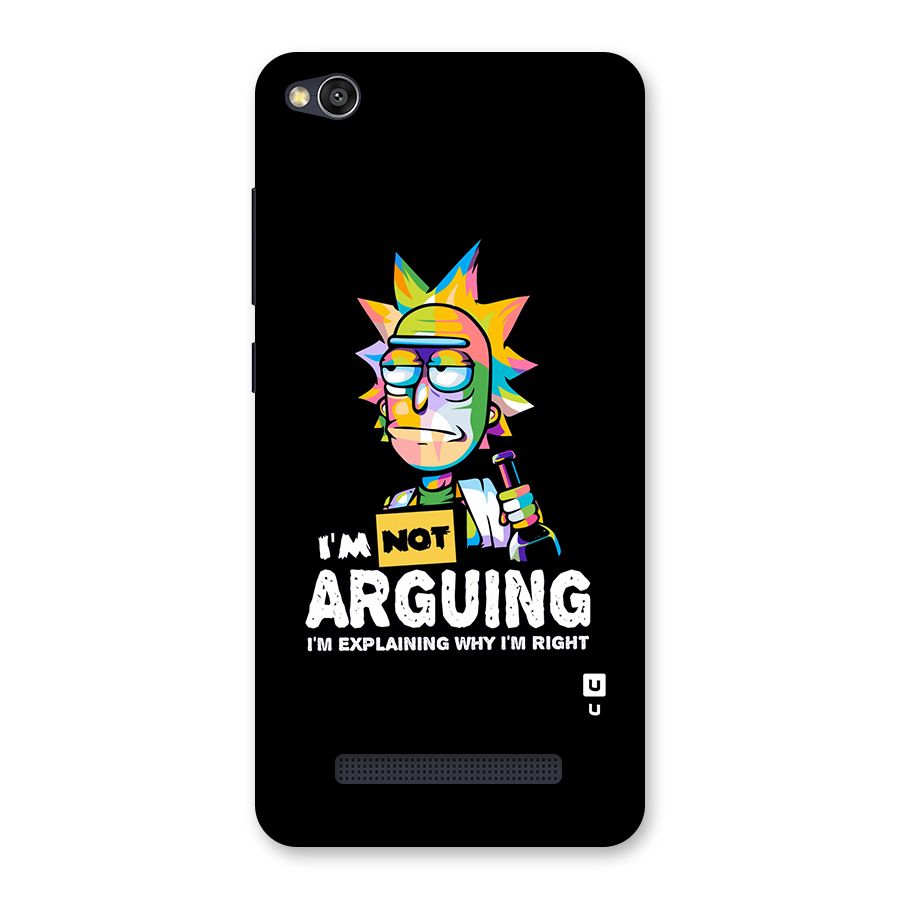 Not Arguing Explaining Back Case for Redmi 4A