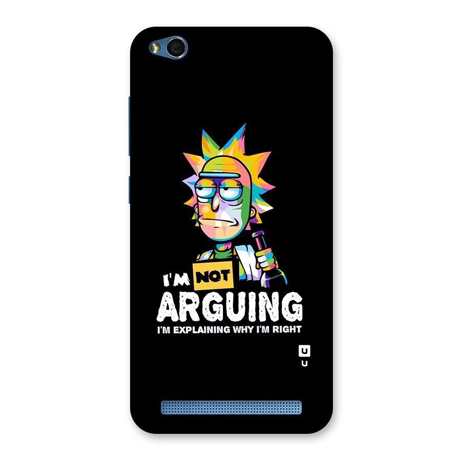 Not Arguing Explaining Back Case for Redmi 5A