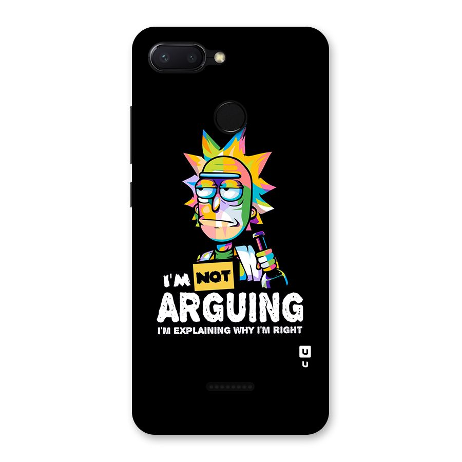 Not Arguing Explaining Back Case for Redmi 6