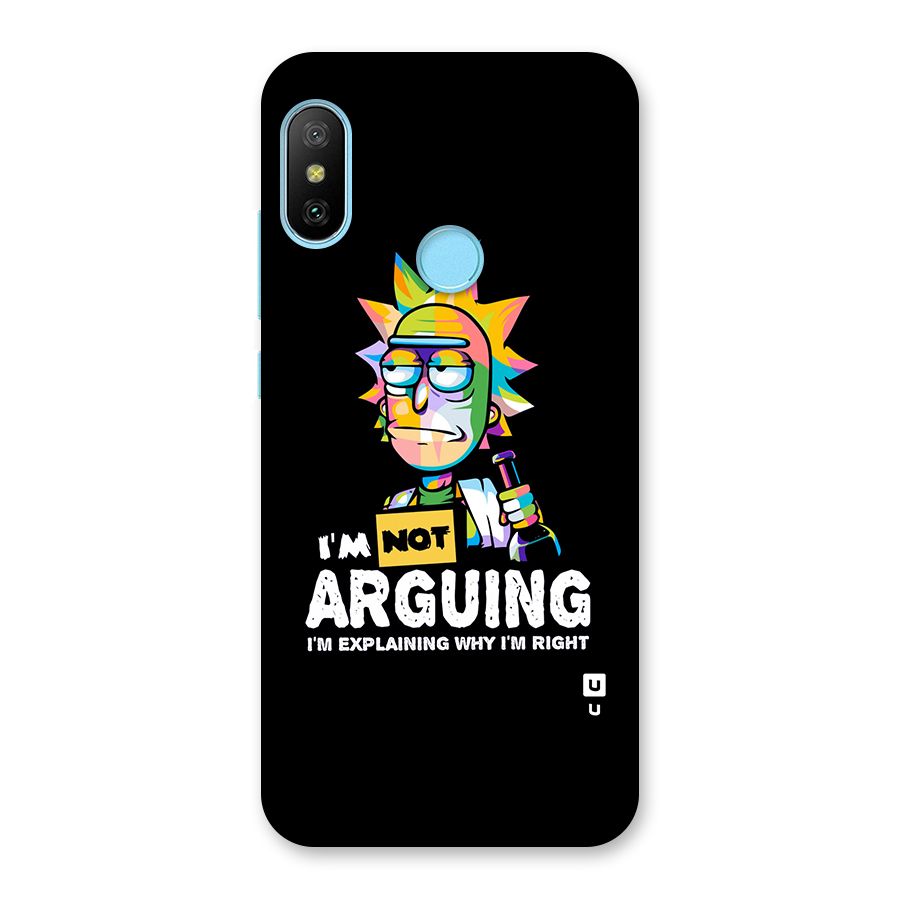 Not Arguing Explaining Back Case for Redmi 6 Pro