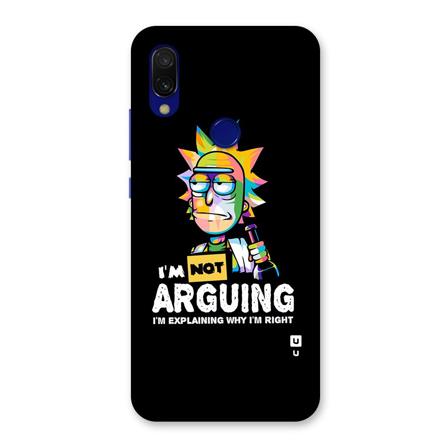 Not Arguing Explaining Back Case for Redmi 7