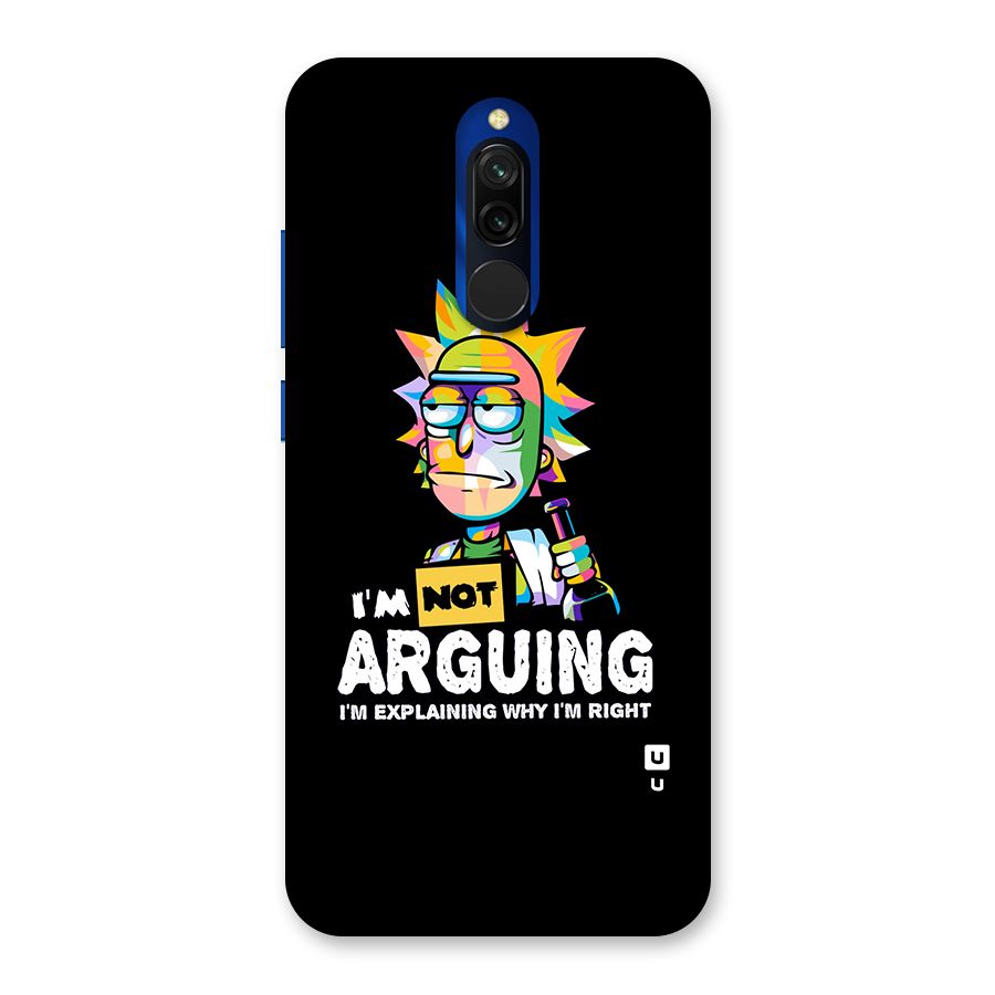 Not Arguing Explaining Back Case for Redmi 8