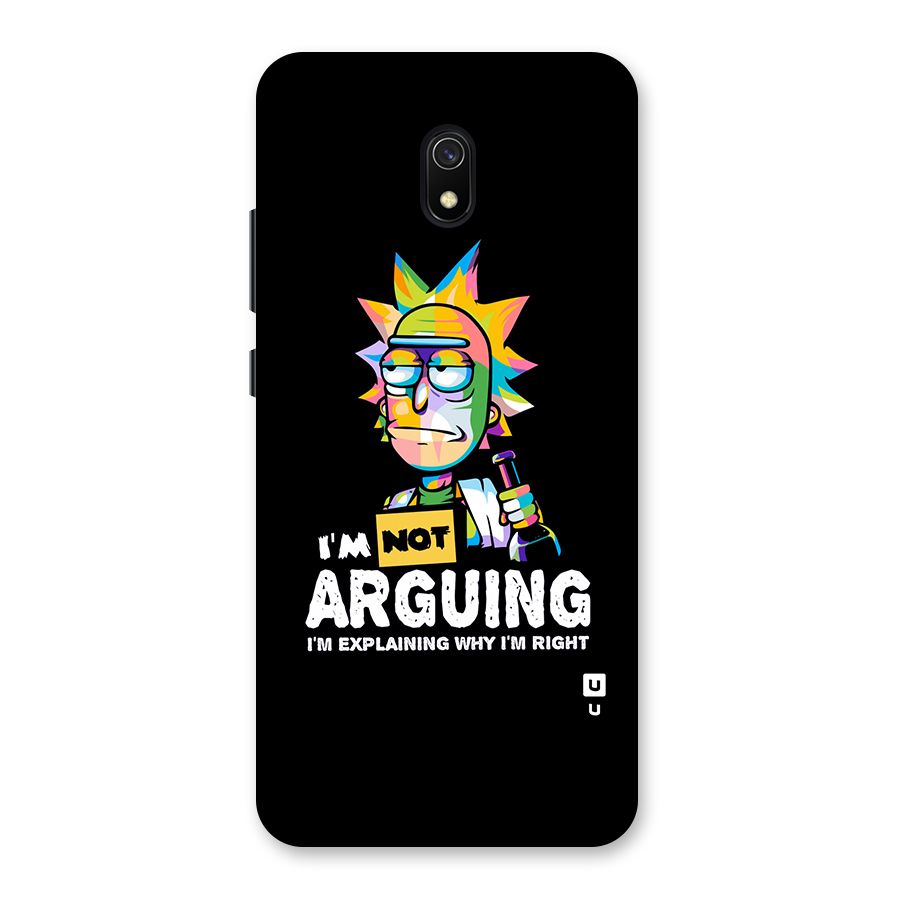 Not Arguing Explaining Back Case for Redmi 8A