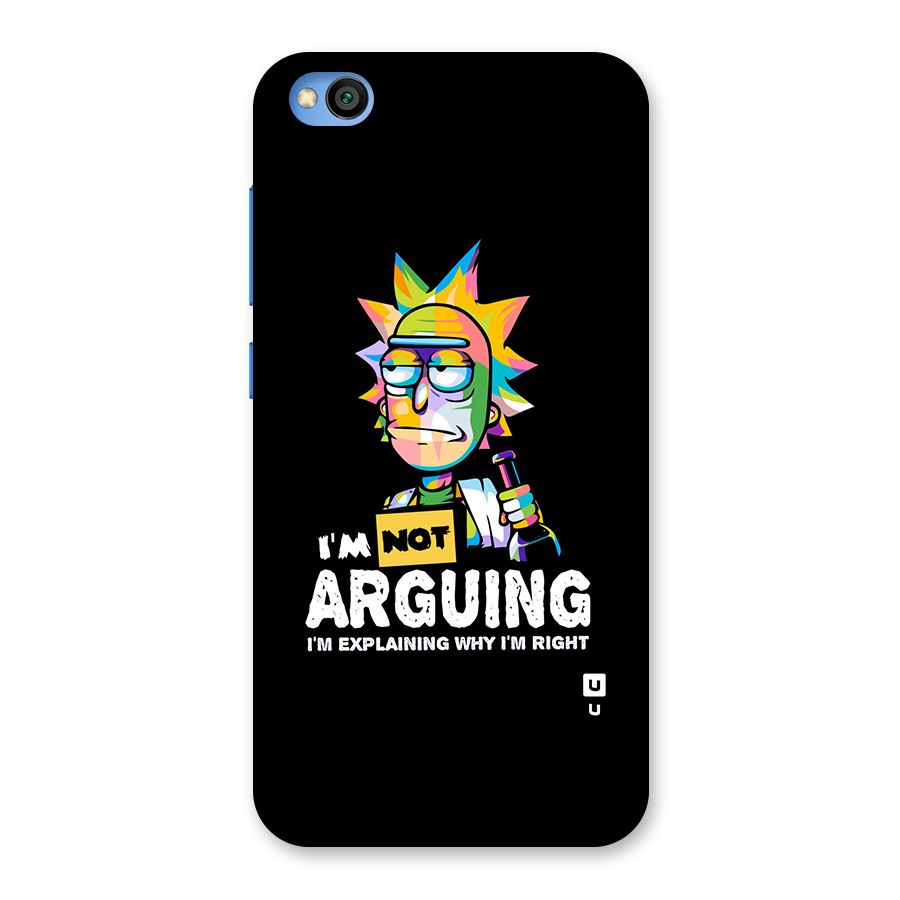 Not Arguing Explaining Back Case for Redmi Go