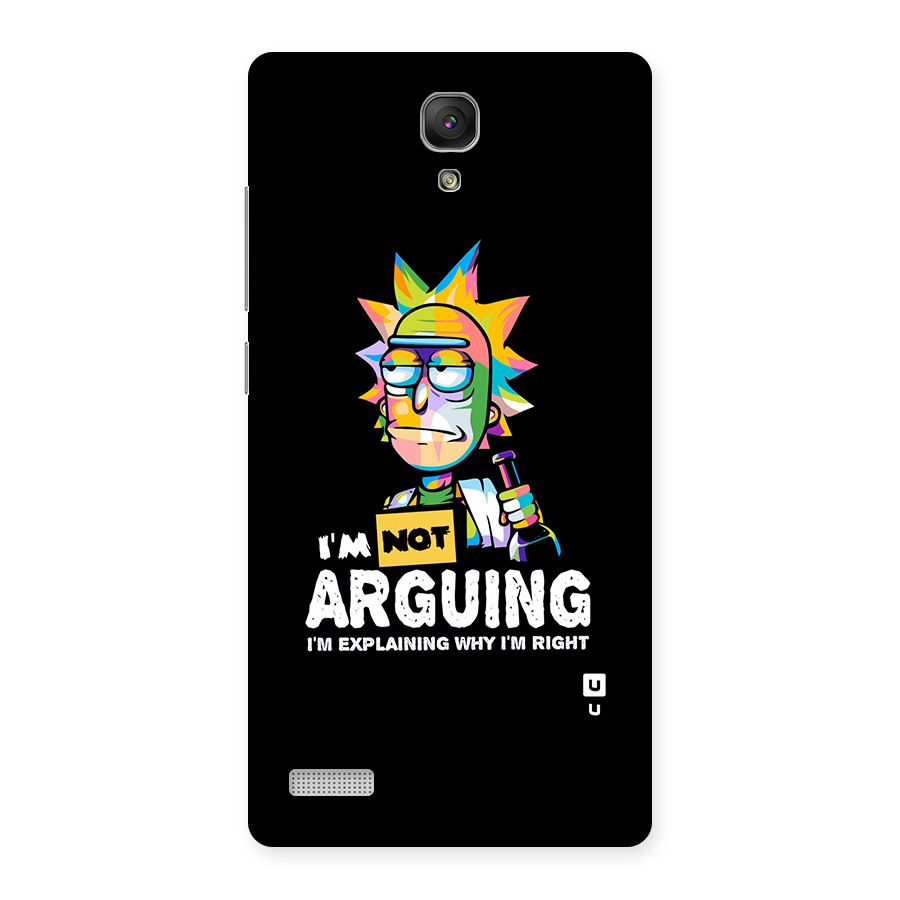 Not Arguing Explaining Back Case for Redmi Note