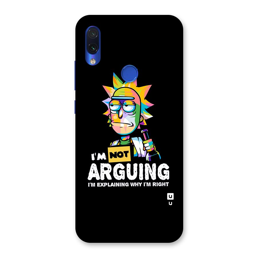 Not Arguing Explaining Back Case for Redmi Note 7