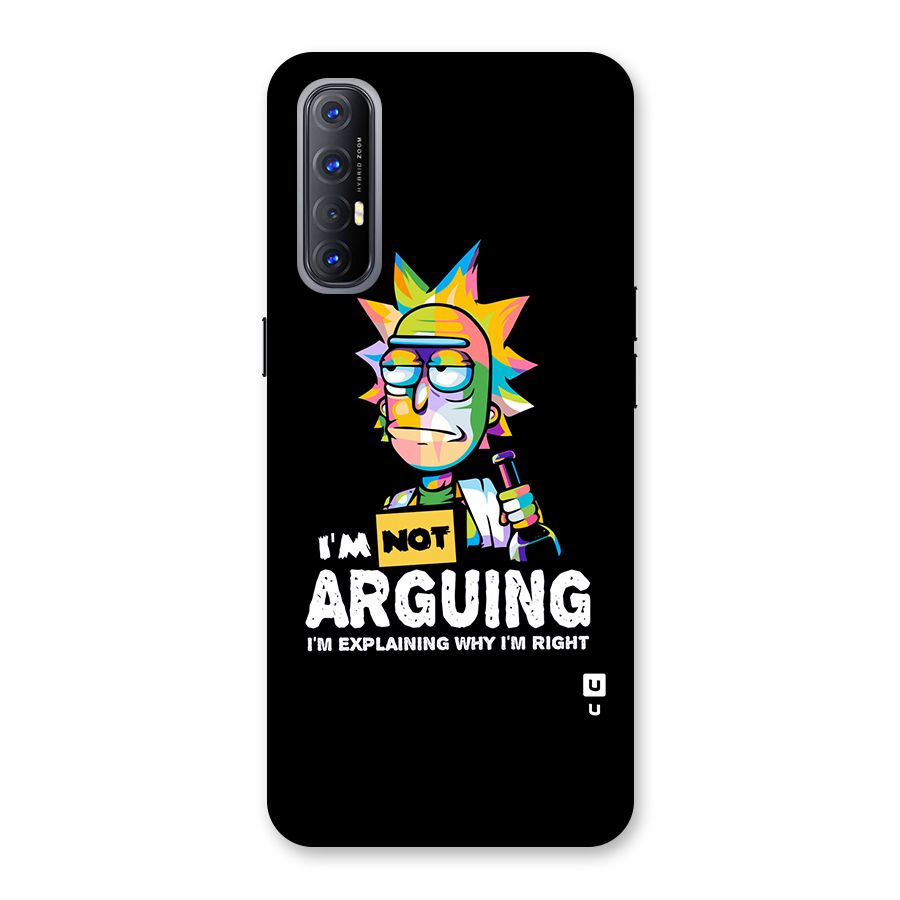 Not Arguing Explaining Back Case for Reno3 Pro