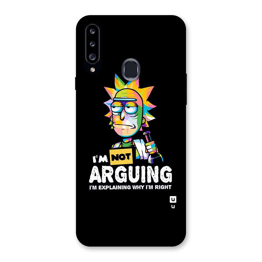Not Arguing Explaining Back Case for Samsung Galaxy A20s