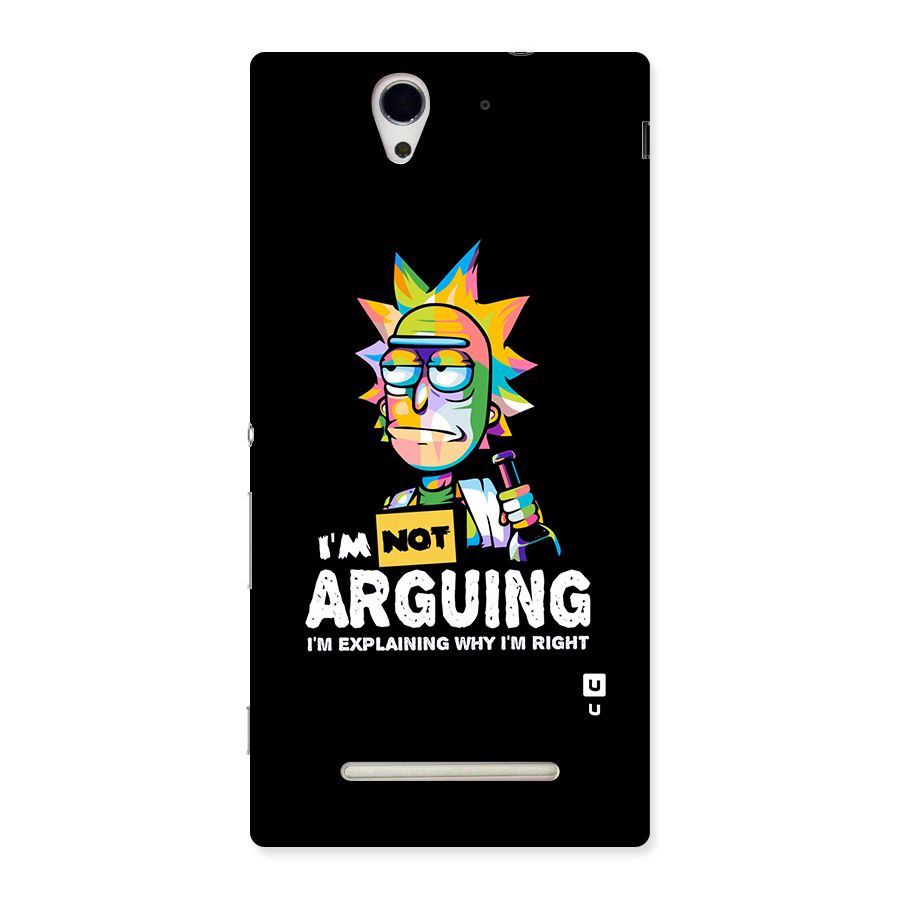 Not Arguing Explaining Back Case for Sony Xperia C3