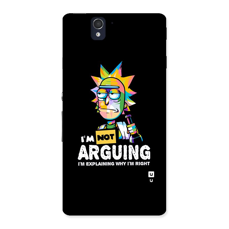 Not Arguing Explaining Back Case for Sony Xperia Z