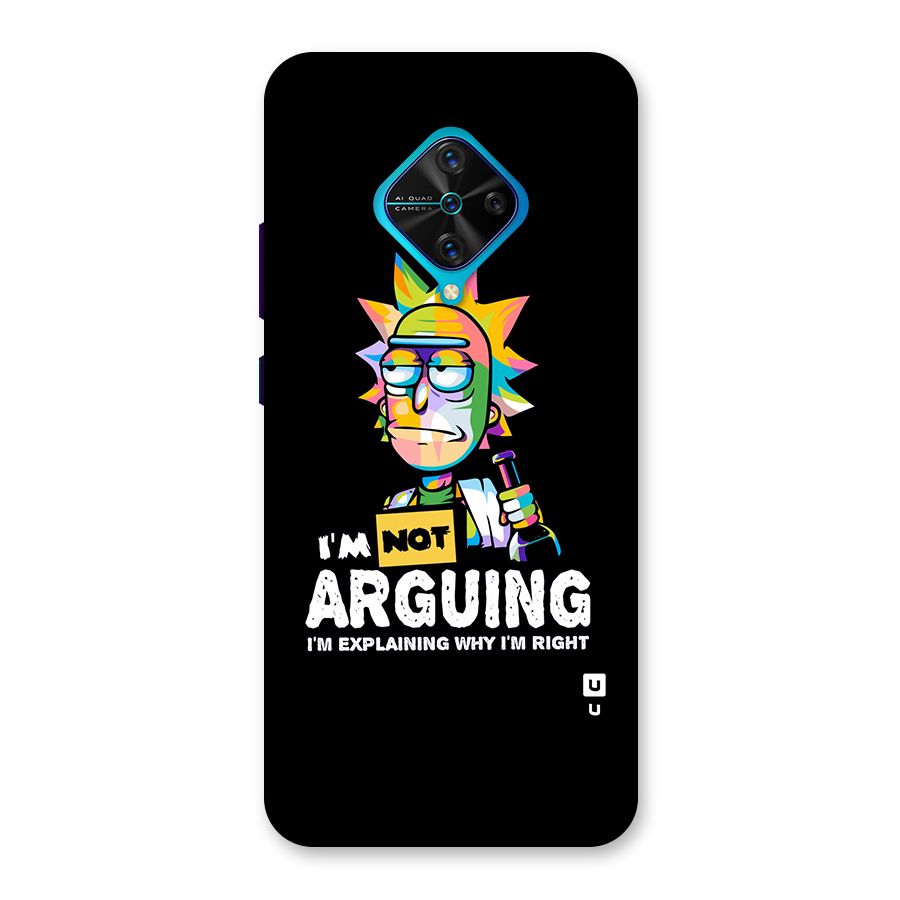 Not Arguing Explaining Back Case for Vivo S1 Pro