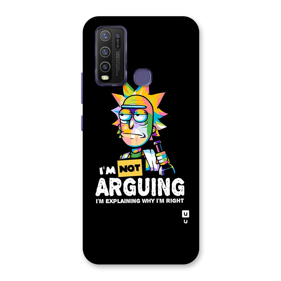 Not Arguing Explaining Back Case for Vivo Y50