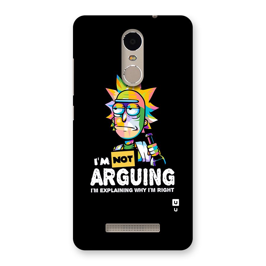 Not Arguing Explaining Back Case for Xiaomi Redmi Note 3