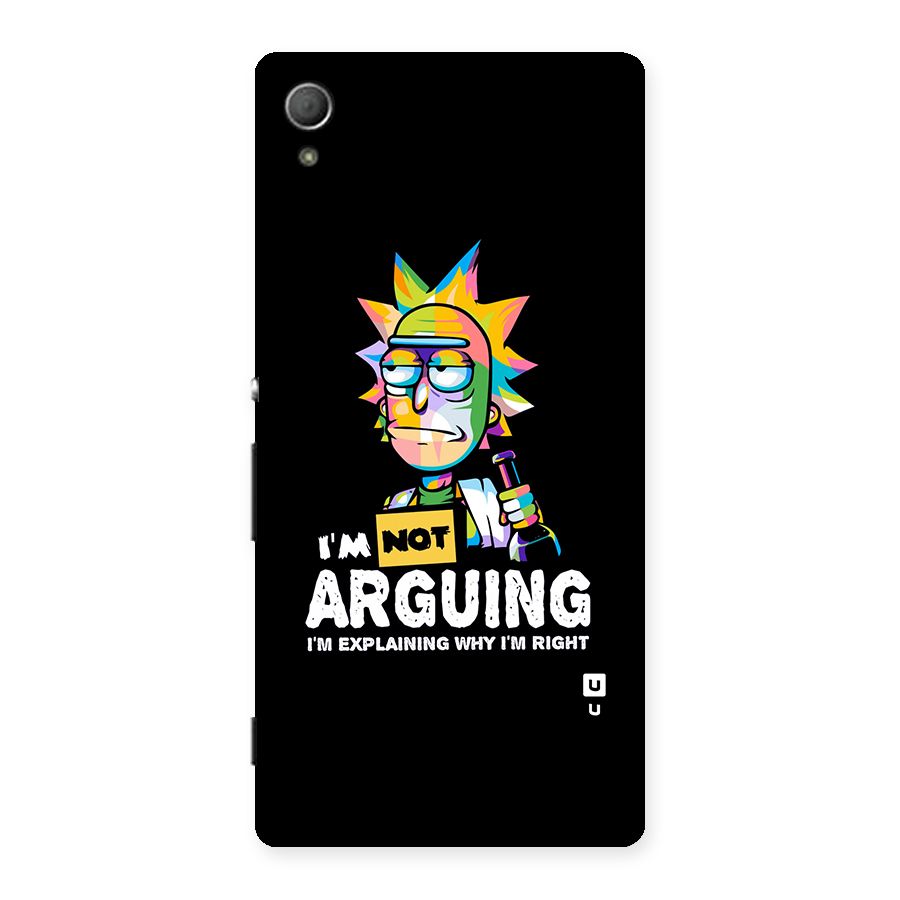 Not Arguing Explaining Back Case for Xperia Z3 Plus