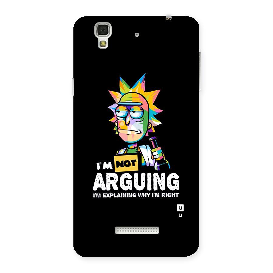 Not Arguing Explaining Back Case for YU Yureka Plus