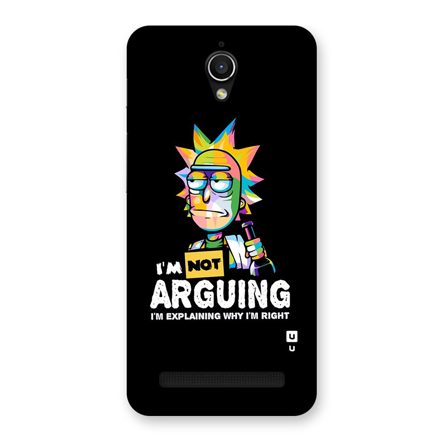 Not Arguing Explaining Back Case for Zenfone Go