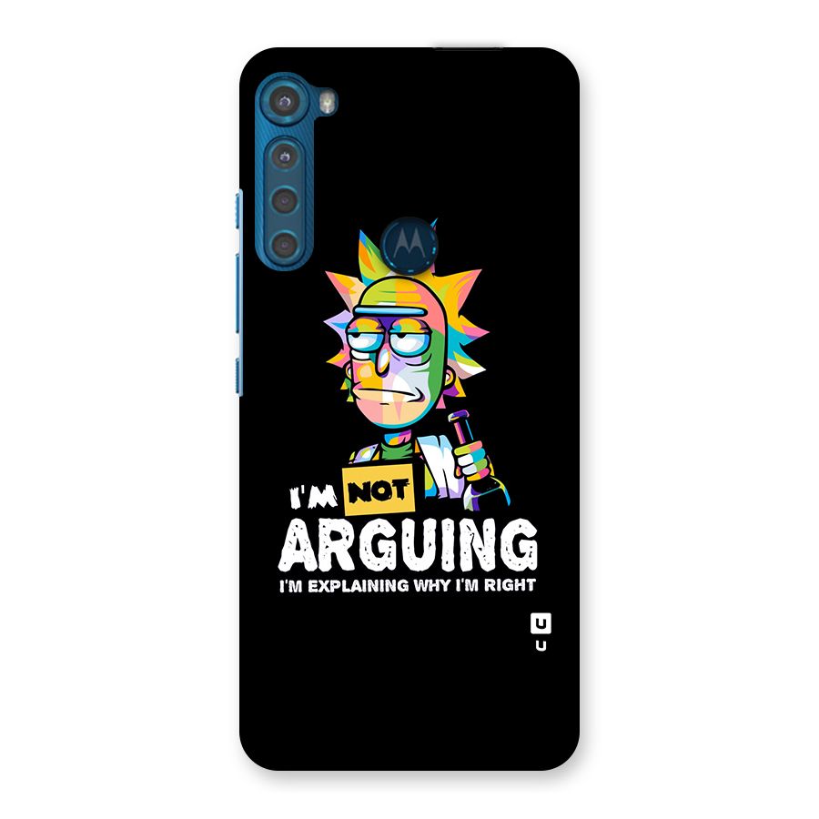 Not Arguing Explaining Back Case for Motorola One Fusion Plus