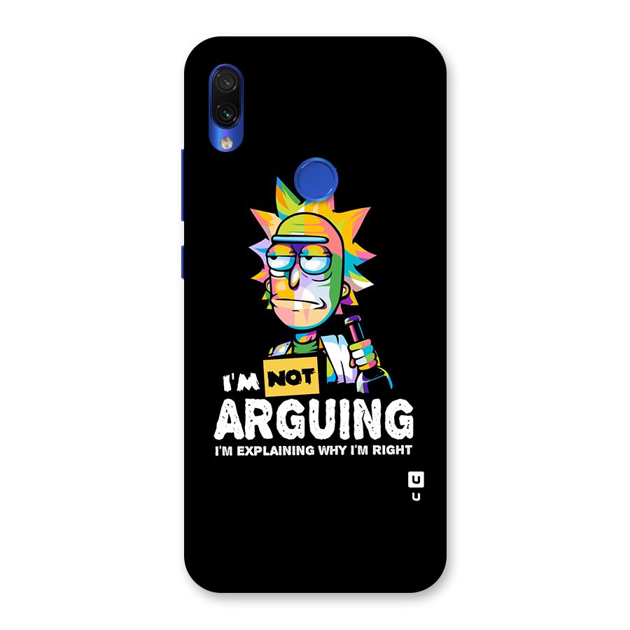Not Arguing Explaining Back Case for Redmi Note 7S