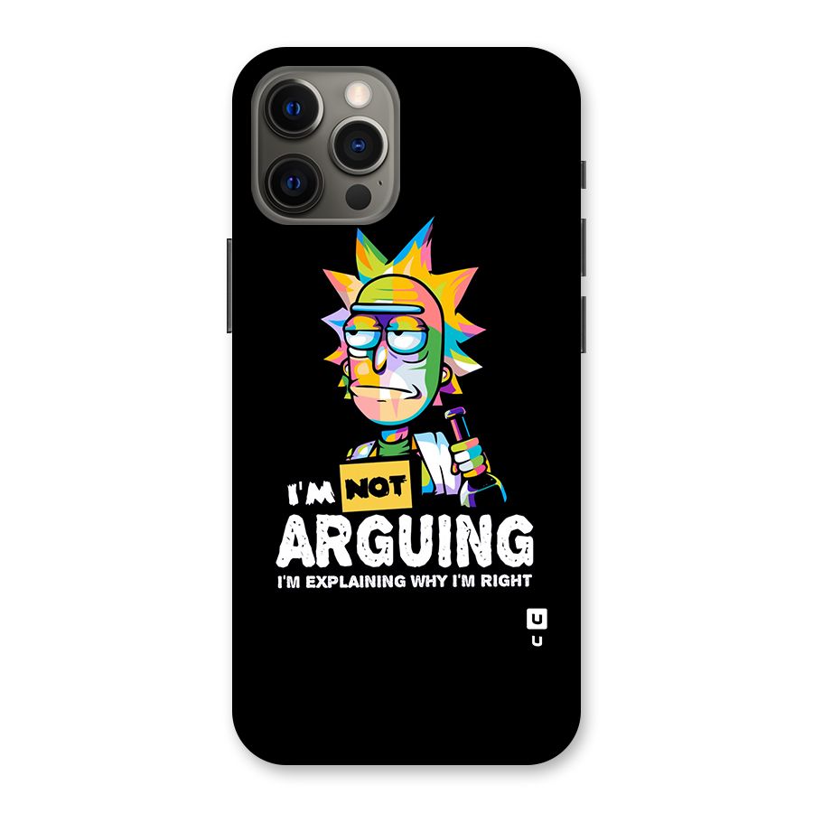Not Arguing Explaining Back Case for iPhone 12 Pro Max