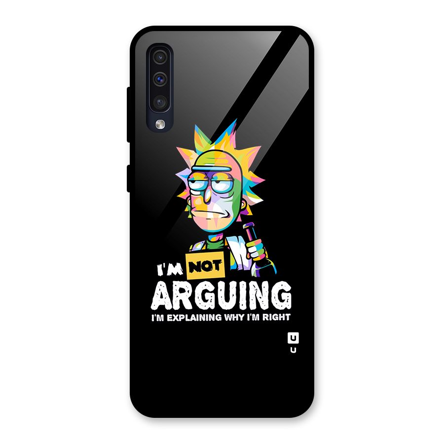 Not Arguing Explaining Glass Back Case for Galaxy A50