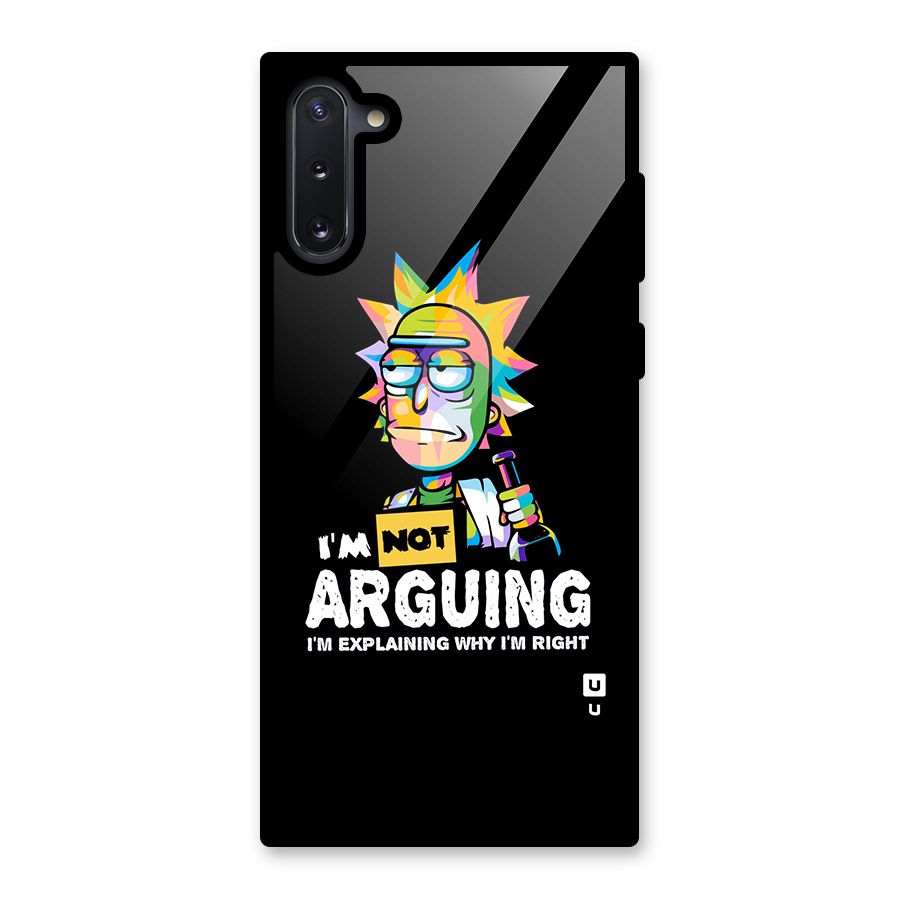 Not Arguing Explaining Glass Back Case for Galaxy Note 10