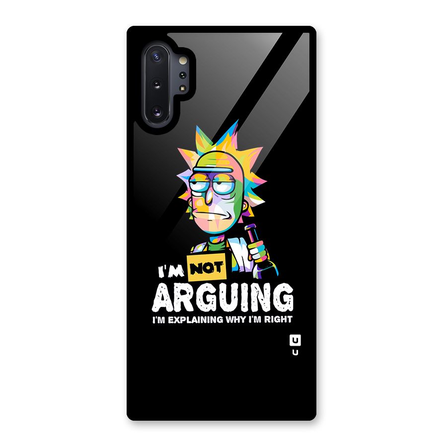 Not Arguing Explaining Glass Back Case for Galaxy Note 10 Plus